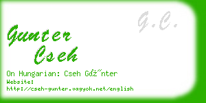 gunter cseh business card